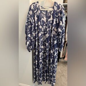 Boden Blue Floral Tunic/Kaftan